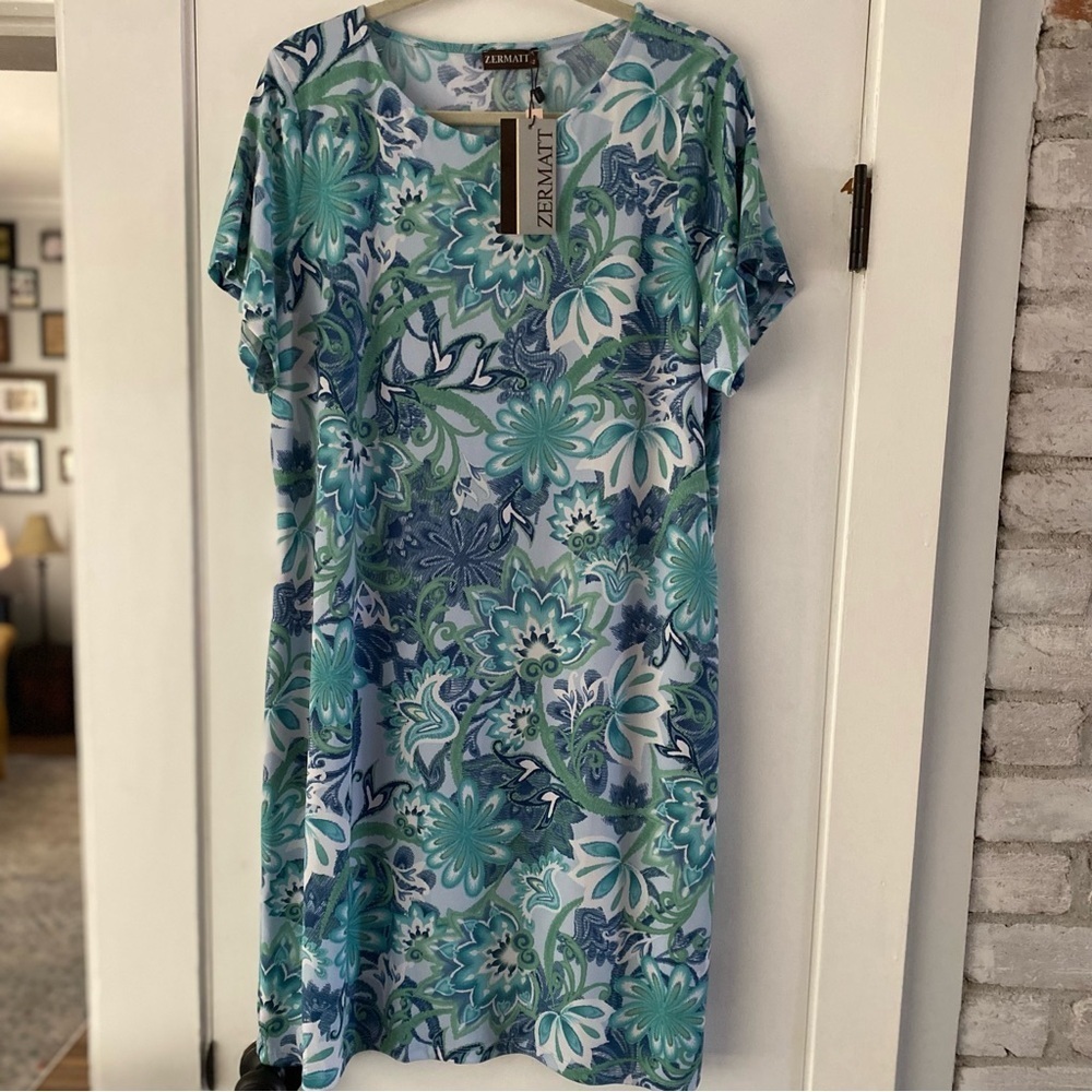 Zermatt Floral Short Sleeve Dress Woman’s Dress Size XL